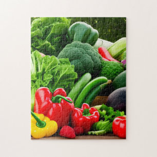 Organische groenten en fruit Jigzaag Puzzle Legpuzzel
