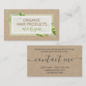 Organische haarproducten visitekaartje (Voorkant / Achterkant)