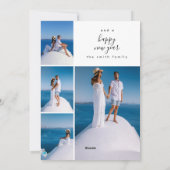 Organische krans Multi Foto Collage Jaar in de Rev Feestdagenkaart (Achterkant)