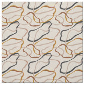 Organische kromme vormen cirkels kleur gedempt stof (Swatch)