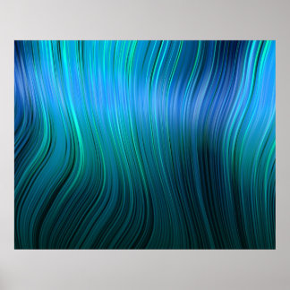 Organische Kunst Molten plastic Zachte Stranden Bl Poster