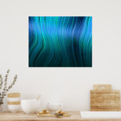 Organische Kunst Molten plastic Zachte Stranden Bl Poster (Keuken)