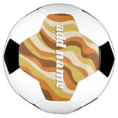 Organische lijn Abstracte kunst - Naam toevoegen H Voetbal (Gedraaid)