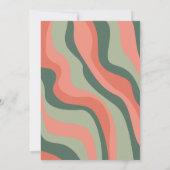 Organische Lijnen Olijf Tangerine Graduation Party Kaart (Achterkant)