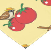 Organische lover Sparrow Eating Red Tomato Tafelkleed (Gekanteld)