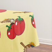 Organische lover Sparrow Eating Red Tomato Tafelkleed (Voorbeeld)