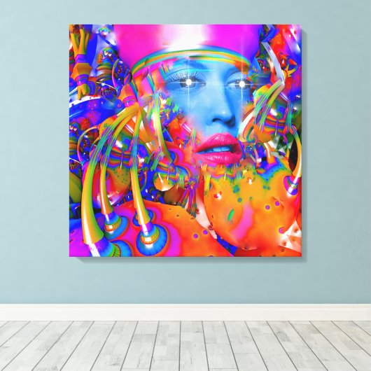 Organische machine canvas afdruk (Insitu (Houten vloer))