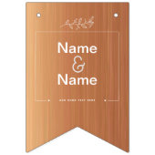 Organische minimalistische natuurlijke bruiloft Br Vlaggetjes (Tweede vlag)