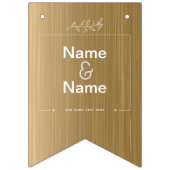 Organische minimalistische natuurlijke bruiloft ED Vlaggetjes (Tweede vlag)