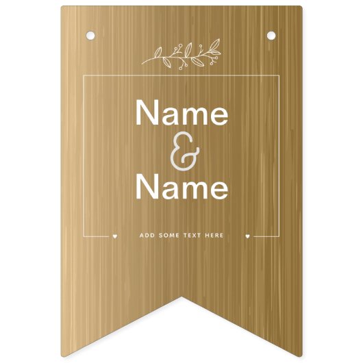 Organische minimalistische natuurlijke bruiloft ED Vlaggetjes (Tweede vlag)