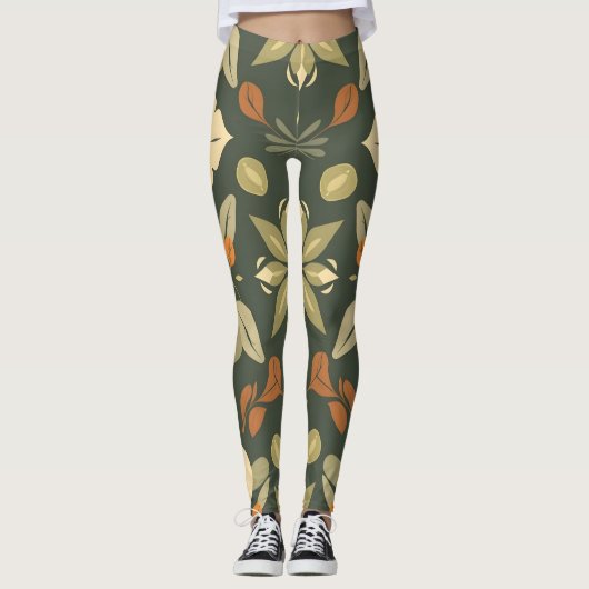 Organische natuurelementen Leggings (Voorkant)