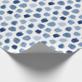 ORGANISCHE NAVY BLUE INDIGO STIPPEN DYE PATTERN CADEAUPAPIER (Hoek)