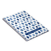 ORGANISCHE NAVY BLUE INDIGO STIPPEN DYE PATTERN NOTITIEBOEK (Rechterzijde)