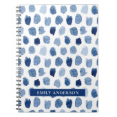 ORGANISCHE NAVY BLUE INDIGO STIPPEN DYE PATTERN NOTITIEBOEK (Voorkant)