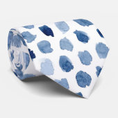 ORGANISCHE NAVY BLUE INDIGO STIPPEN DYE PATTERN STROPDAS (Opgerold)