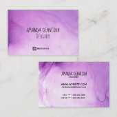 Organische orchideeëninkt Waterverf Visitekaartje (Voorkant / Achterkant)