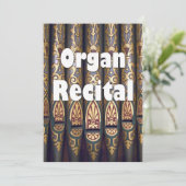 Organische overweging-uitnodiging - buizen kaart (Staand voorkant)