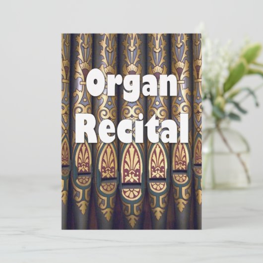 Organische overweging-uitnodiging - buizen kaart (Staand voorkant)