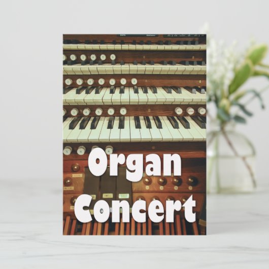 Organische overweging-uitnodiging kaart (Staand voorkant)