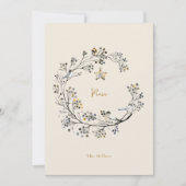 Organische Peace Wreath Multi Photo Jaar in Review Feestdagenkaart (Voorkant)