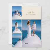 Organische Peace Wreath Multi Photo Jaar in Review Feestdagenkaart (Achterkant)