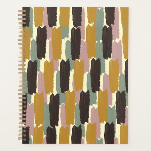 Organische penseelstreep retro botanisch planner (Voorkant)