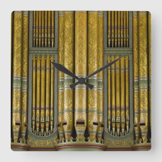 Organische pijpen, vierkante klok (Voorkant)