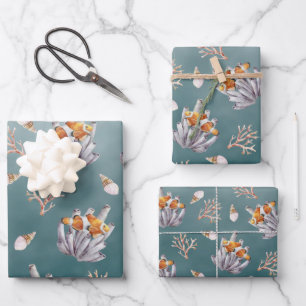 Organische pijpleiding Koraalaalaalaalaalaalvis on Inpakpapier Vel