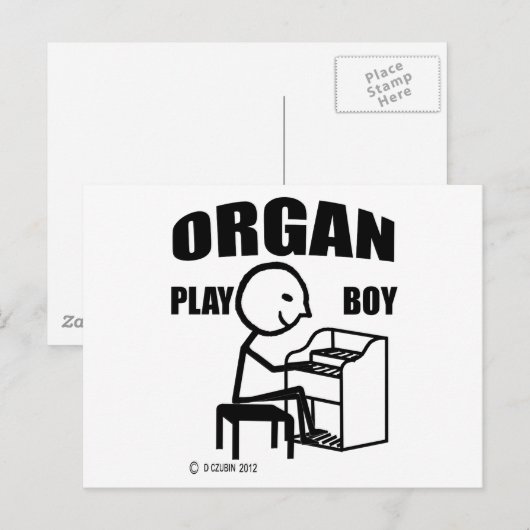 Organische Play Boy Briefkaart (Voorkant / Achterkant)