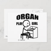 Organische Play Girl Briefkaart (Voorkant / Achterkant)