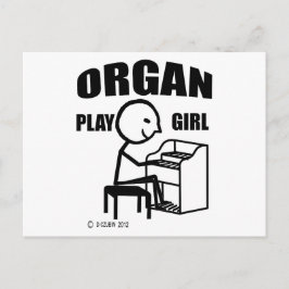 Organische Play Girl Briefkaart