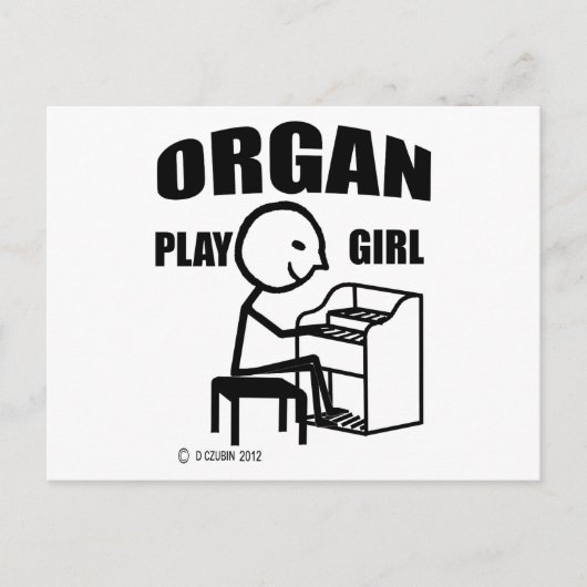 Organische Play Girl Briefkaart (Voorkant)