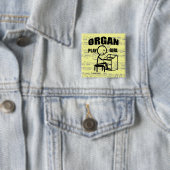 Organische Play Girl Vierkante Button 5,1 Cm (In situ)
