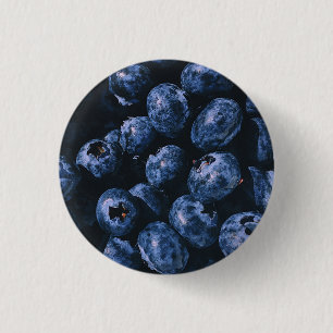 Organische ripe Bunch of Blueberries Ronde Button 3,2 Cm