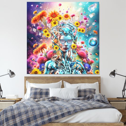 Organische Robot Canvas Afdruk (Insitu (Slaapkamer))