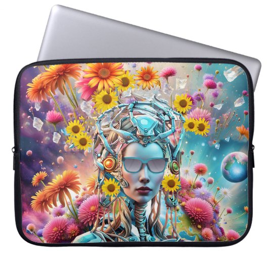 Organische Robot Laptop Sleeve (Voorkant)