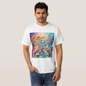 Organische Robot T-shirt (Voorkant volledig)