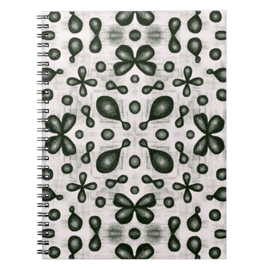 Organische scheikundedocent zwart-wit patroon notitieboek (Voorkant)