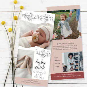 Organische Schetsen Creatieve Marketing Reclamekaart