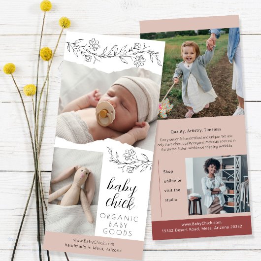 Organische Schetsen Creatieve Marketing Reclamekaart