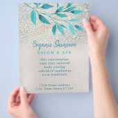 organische schincellafaux glitter en blauwgroen bl flyer (Hand)