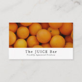 Organische Sinaasappels, sappelbast Visitekaartje (Voorkant)