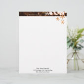 Organische sneeuwvlokken Seizoensgebonden Kerstmis Briefhoofd (Staand voorkant)