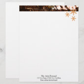 Organische sneeuwvlokken Seizoensgebonden Kerstmis Briefhoofd (Voorkant / Achterkant)