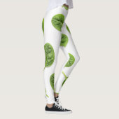 Organische Spinazie Leaf Naadloos Patroon Leggings (Rechts)