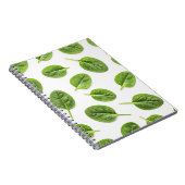 Organische Spinazie Leaf Naadloos Patroon Notitieboek (Rechterzijde)