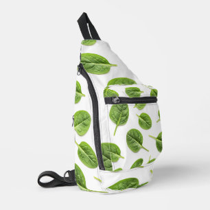 Organische Spinazie Leaf Naadloos Patroon Sling Bag