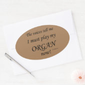 Organische stemmen zeggen moet ovaal Sticker spele (Envelop)