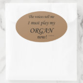 Organische stemmen zeggen moet ovaal Sticker spele (Tas)