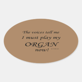 Organische stemmen zeggen moet ovaal Sticker spele
